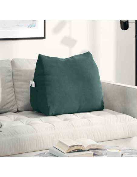 Cuscino per Schiena Verde Scuro 60 x 20 x 50 cm
