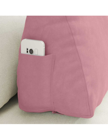 Cuscino per Schiena Rosa 60 x 20 x 50 cm Tessuto in Cords