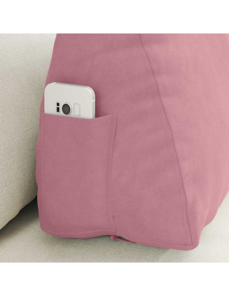 Cuscino per Schiena Rosa 60 x 20 x 50 cm Tessuto in Cords