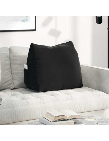 Cuscino per Schiena Nero 60 x 20 x 50 cm Tessuto in Cords