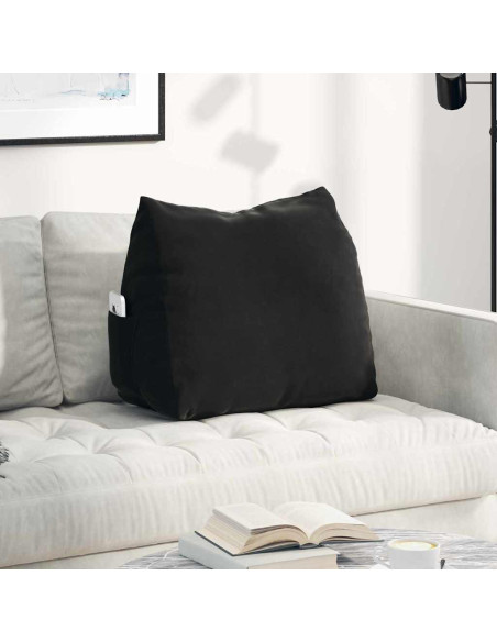 Cuscino per Schiena Nero 60 x 20 x 50 cm Tessuto in Cords