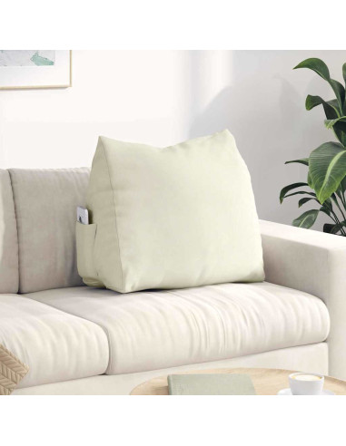 Cuscino per Schiena Crema 60 x 20 x 50 cm Tessuto in Cords