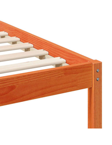 Letto con Tavolini Laterali Marrone cerato 100 x 220 cm