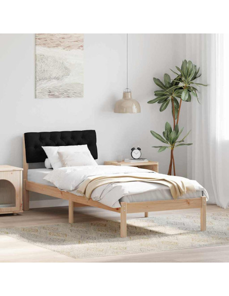 Struttura del Letto con testiera Marrone e nero 80 x 200 cm