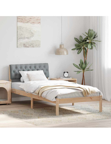 Struttura del Letto Marrone e grigio chiaro 90 x 190 cm