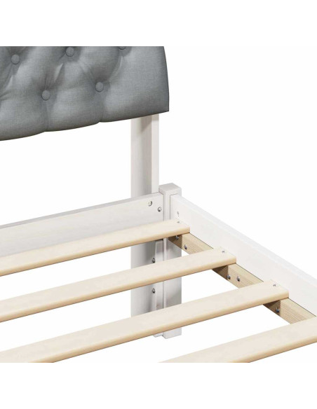 Struttura del Letto Bianco e grigio chiaro 90 x 190 cm