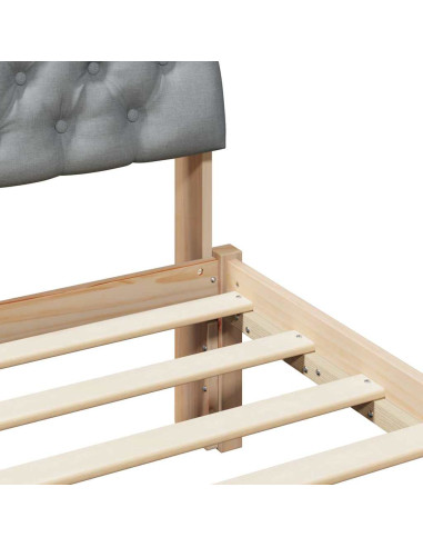 Struttura del Letto Marrone e grigio chiaro 75 x 190 cm