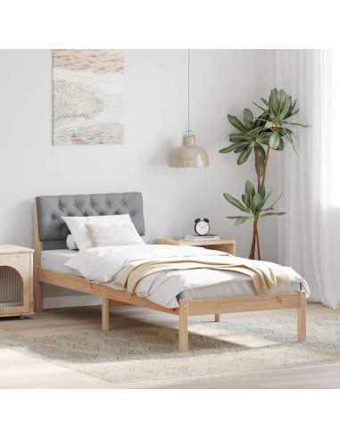 Struttura del Letto Marrone e grigio chiaro 75 x 190 cm