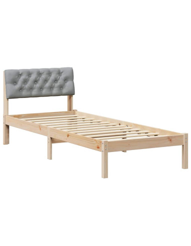 Struttura del Letto Marrone e grigio chiaro 75 x 190 cm