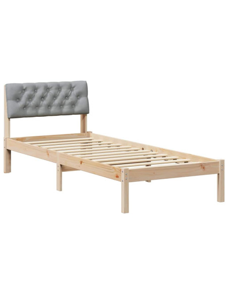 Struttura del Letto Marrone e grigio chiaro 75 x 190 cm