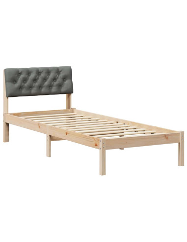 Struttura del Letto marrone e grigio scuro 75 x 190 cm