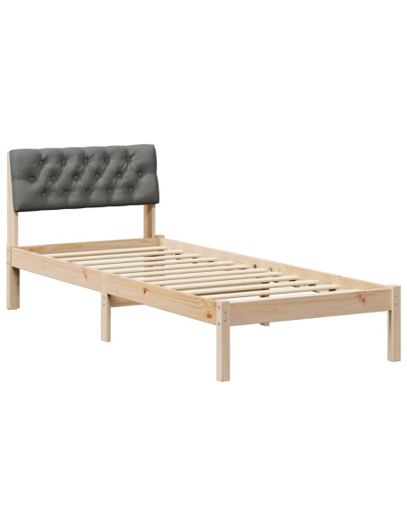 Struttura del Letto marrone e grigio scuro 75 x 190 cm