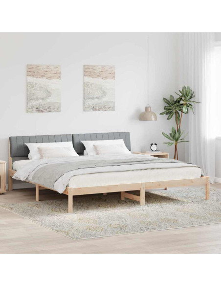 Struttura del Letto Marrone e grigio chiaro 160 x 200 cm