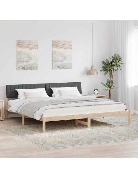 Struttura del Letto marrone e grigio scuro 160 x 200 cm