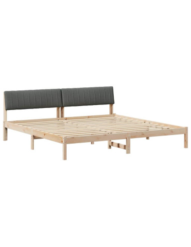 Struttura del Letto marrone e grigio scuro 160 x 200 cm