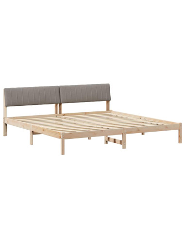 Struttura del Letto con testiera Marrone e taupe 160 x 200 cm