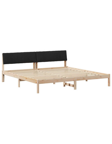 Struttura del Letto con testiera Marrone e nero 150 x 200 cm