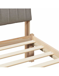 Struttura del Letto con testiera Marrone e taupe 120 x 200 cm 2