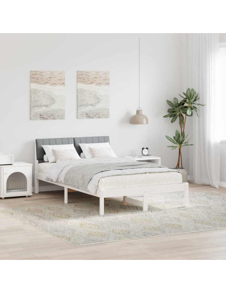 Struttura del Letto Bianco e grigio chiaro 120 x 200 cm