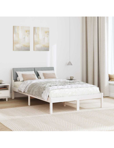 Struttura del Letto Bianco e grigio chiaro 120 x 200 cm