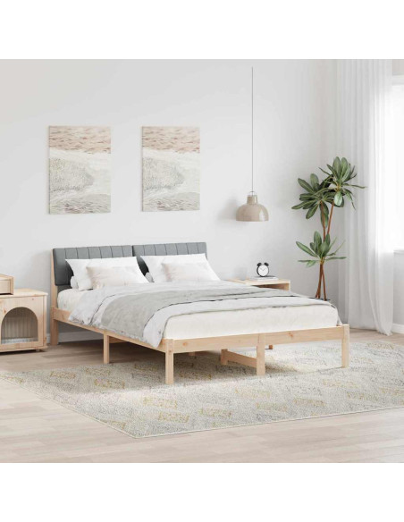 Struttura del Letto Marrone e grigio chiaro 140 x 190 cm