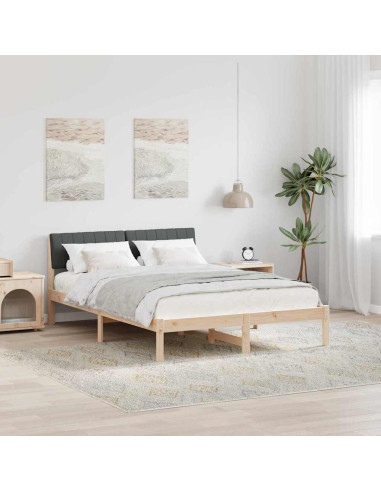 Struttura del Letto marrone e grigio scuro 140 x 190 cm