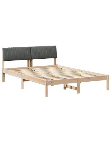 Struttura del Letto marrone e grigio scuro 140 x 190 cm