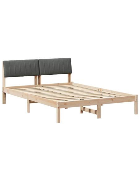 Struttura del Letto marrone e grigio scuro 140 x 190 cm