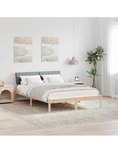 Struttura del Letto Marrone e grigio chiaro 135 x 190 cm