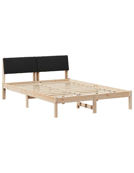 Struttura del Letto con testiera Marrone e nero 135 x 190 cm