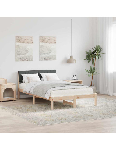 Struttura del Letto marrone e grigio scuro 120 x 190 cm