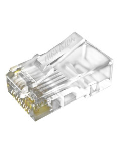 PLUG HIKVISION CONFEZIONE 100 CONNETTORI 8 POLI CAT 6 UTP gold plated, Polycarbonate, UL94V-2, - DS-1M6UA-15U