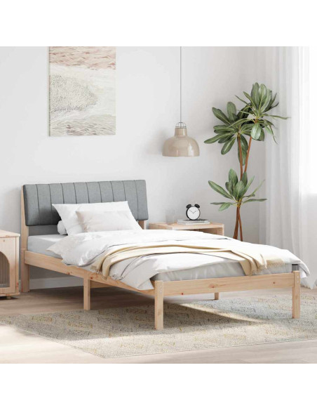 Struttura del Letto Marrone e grigio chiaro 100 x 200 cm