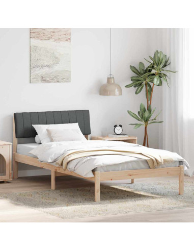 Struttura del Letto marrone e grigio scuro 100 x 200 cm