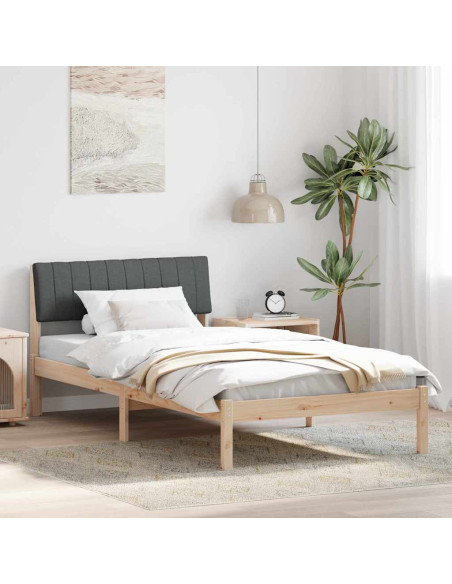 Struttura del Letto marrone e grigio scuro 100 x 200 cm