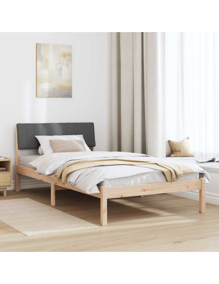 Struttura del Letto marrone e grigio scuro 100 x 200 cm