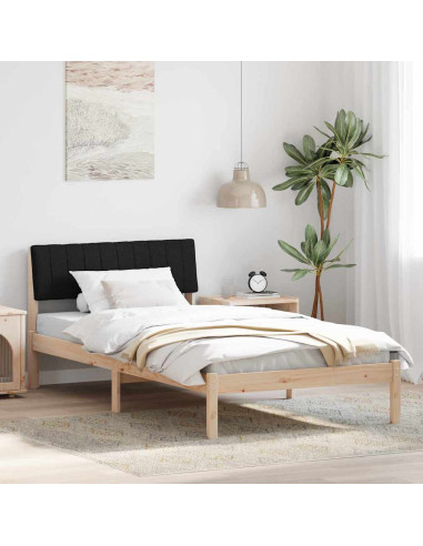 Struttura del Letto con testiera Marrone e nero 100 x 200 cm