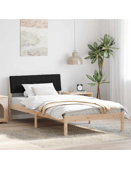 Struttura del Letto con testiera Marrone e nero 100 x 200 cm