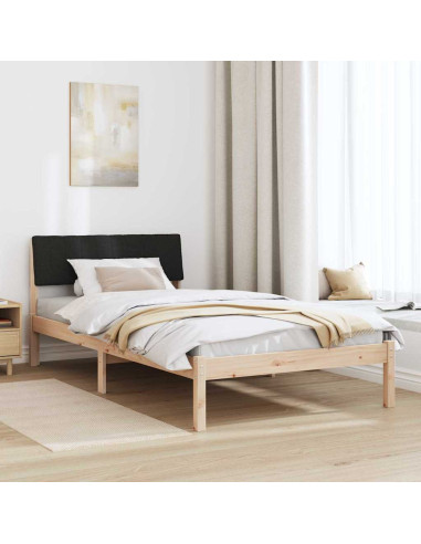 Struttura del Letto con testiera Marrone e nero 100 x 200 cm