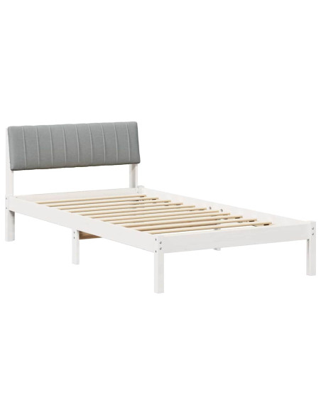 Struttura del Letto Bianco e grigio chiaro 100 x 200 cm