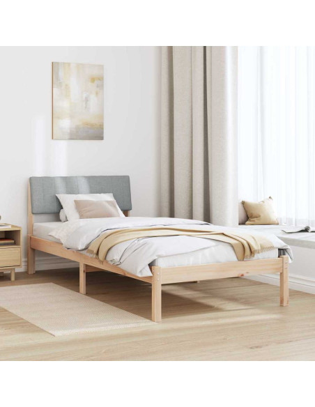 Struttura del Letto Marrone e grigio chiaro 90 x 200 cm