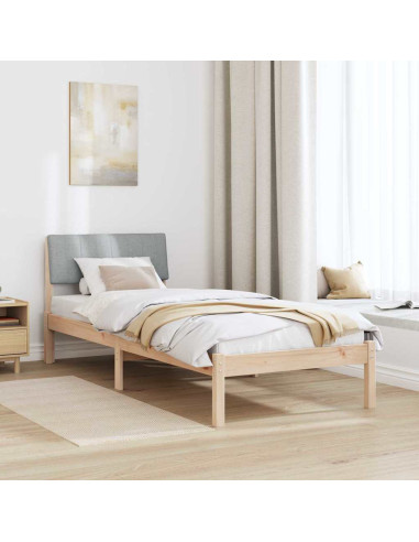 Struttura del Letto Marrone e grigio chiaro 80 x 200 cm