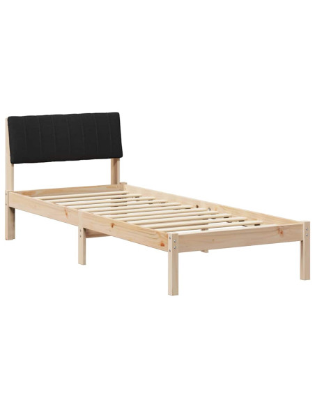 Struttura del Letto con testiera Marrone e nero 80 x 200 cm