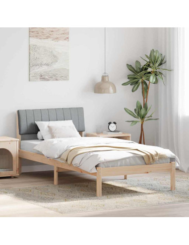 Struttura del Letto Marrone e grigio chiaro 90 x 190 cm