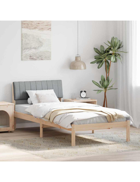 Struttura del Letto Marrone e grigio chiaro 90 x 190 cm