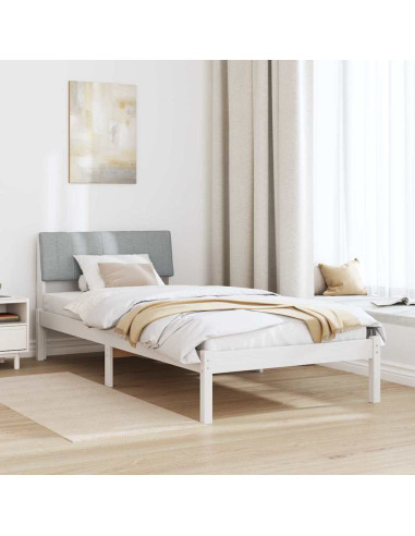 Struttura del Letto Bianco e grigio chiaro 90 x 190 cm