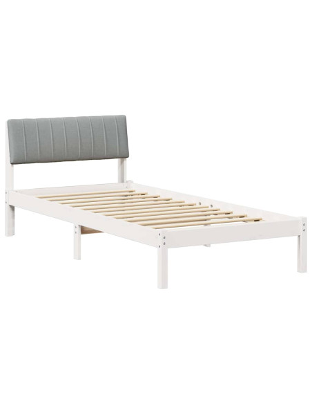 Struttura del Letto Bianco e grigio chiaro 90 x 190 cm