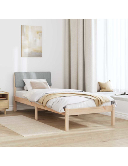 Struttura del Letto Marrone e grigio chiaro 75 x 190 cm