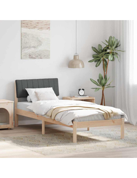 Struttura del Letto marrone e grigio scuro 75 x 190 cm