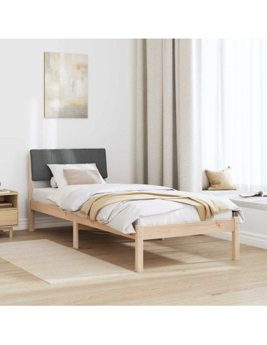 Struttura del Letto marrone e grigio scuro 75 x 190 cm